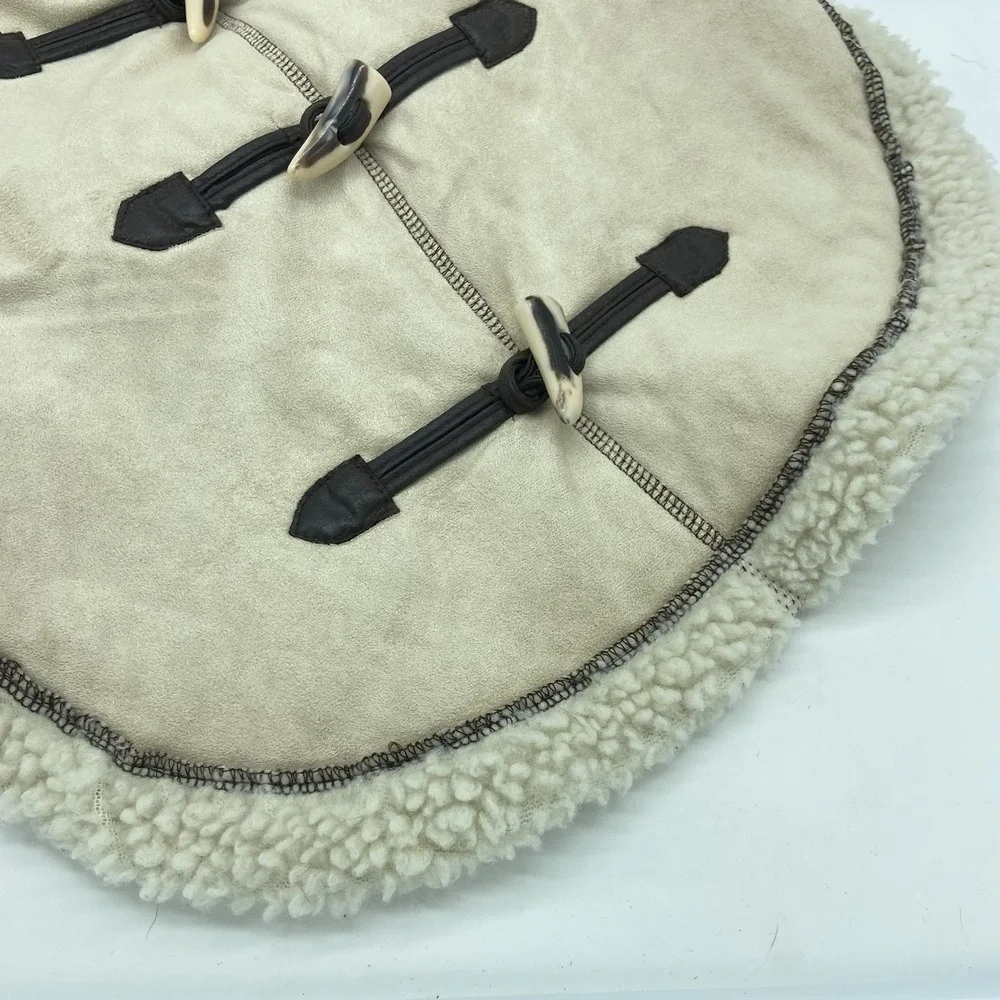 Companion Road Doggy Size Medium Sherpa Faux Suede Jacket Quiet Luxury Cabincore
